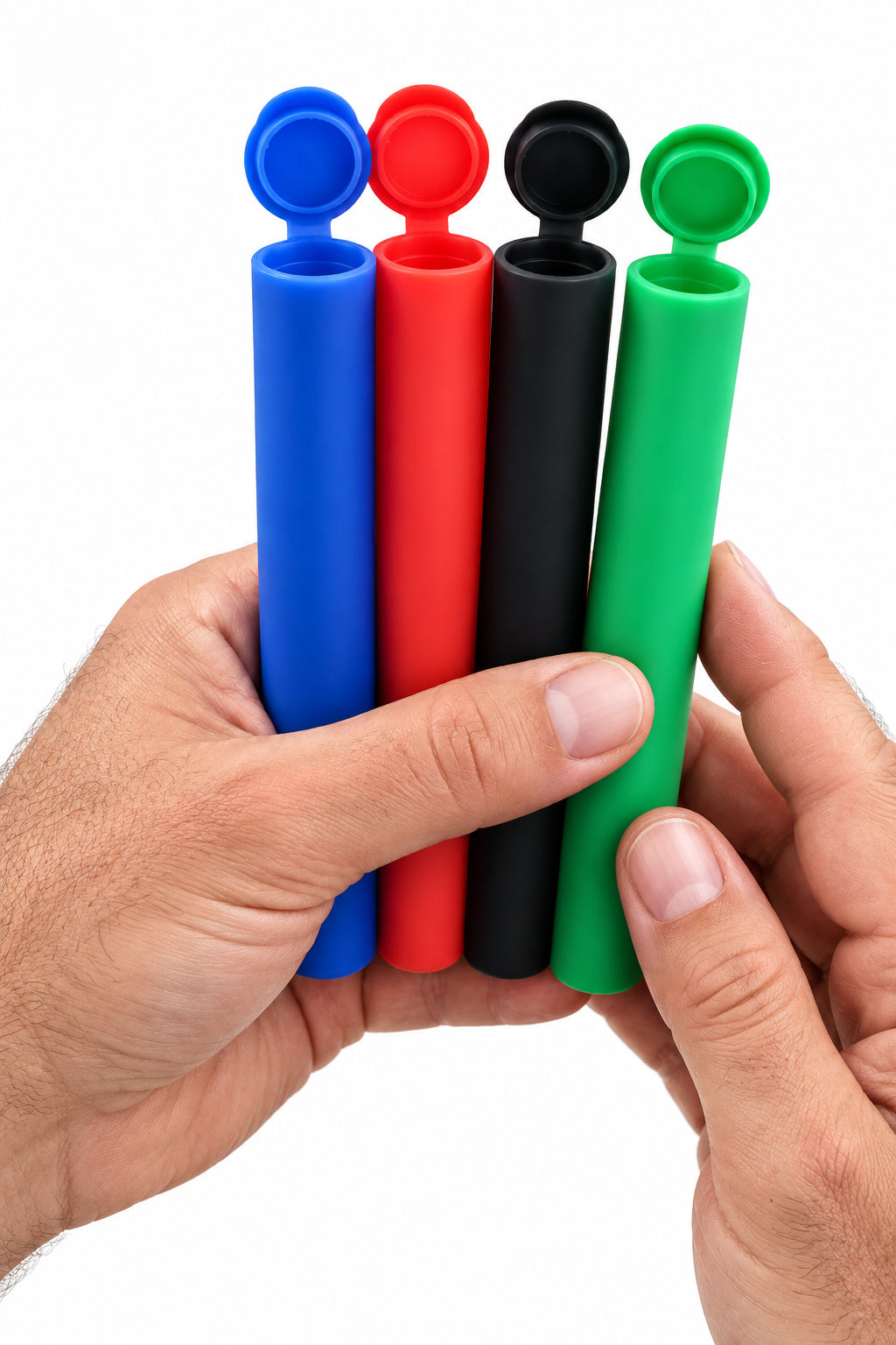 8 Pieces Cigar Tube Cigar Case Box Plastic Cigar Storage Tube Cigar Storage Case Box Cigar Holder Cigar Container with Lid, Multicolor