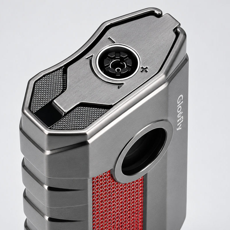 Lighter, Windproof Lighter,For Outdoor,Windproof Triple Jet Flame Torch Lighter with Holder, Refillable and Adjustable Flame Butane Torch Lighter, Premium Gift for Men（Without Butane）