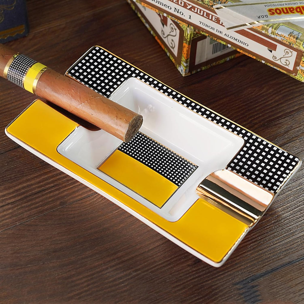 Cigar Ashtray Cigarettes Outdoor Cigars Ash Tray for Men Travel/Patio/Outside/Indoor Ashtrays