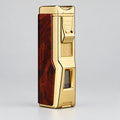 Torch Lighter, 4 Jet Flame Lighter Refillable Butane Windproof Lighter Gift for Men Women (Mahogany, without Gas)