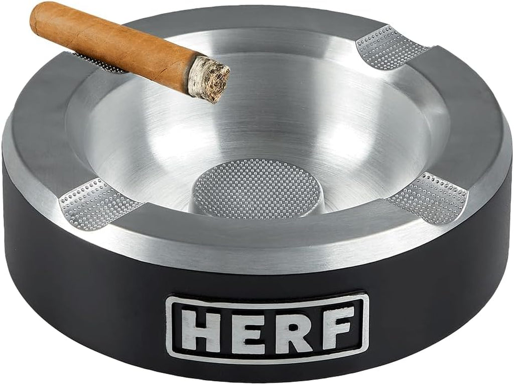 Signature Black Ash Tray, Unbreakable Cigar Ashtray, 4 Cigar Ashtray