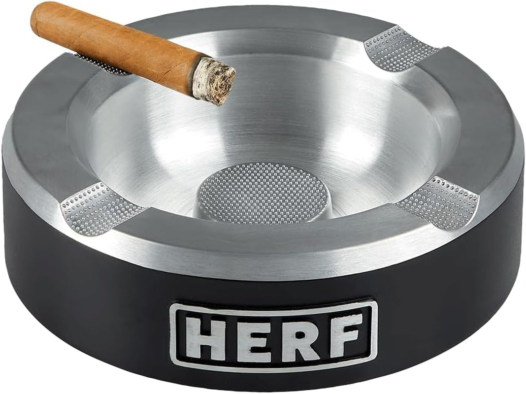 Signature Black Ash Tray, Unbreakable Cigar Ashtray, 4 Cigar Ashtray