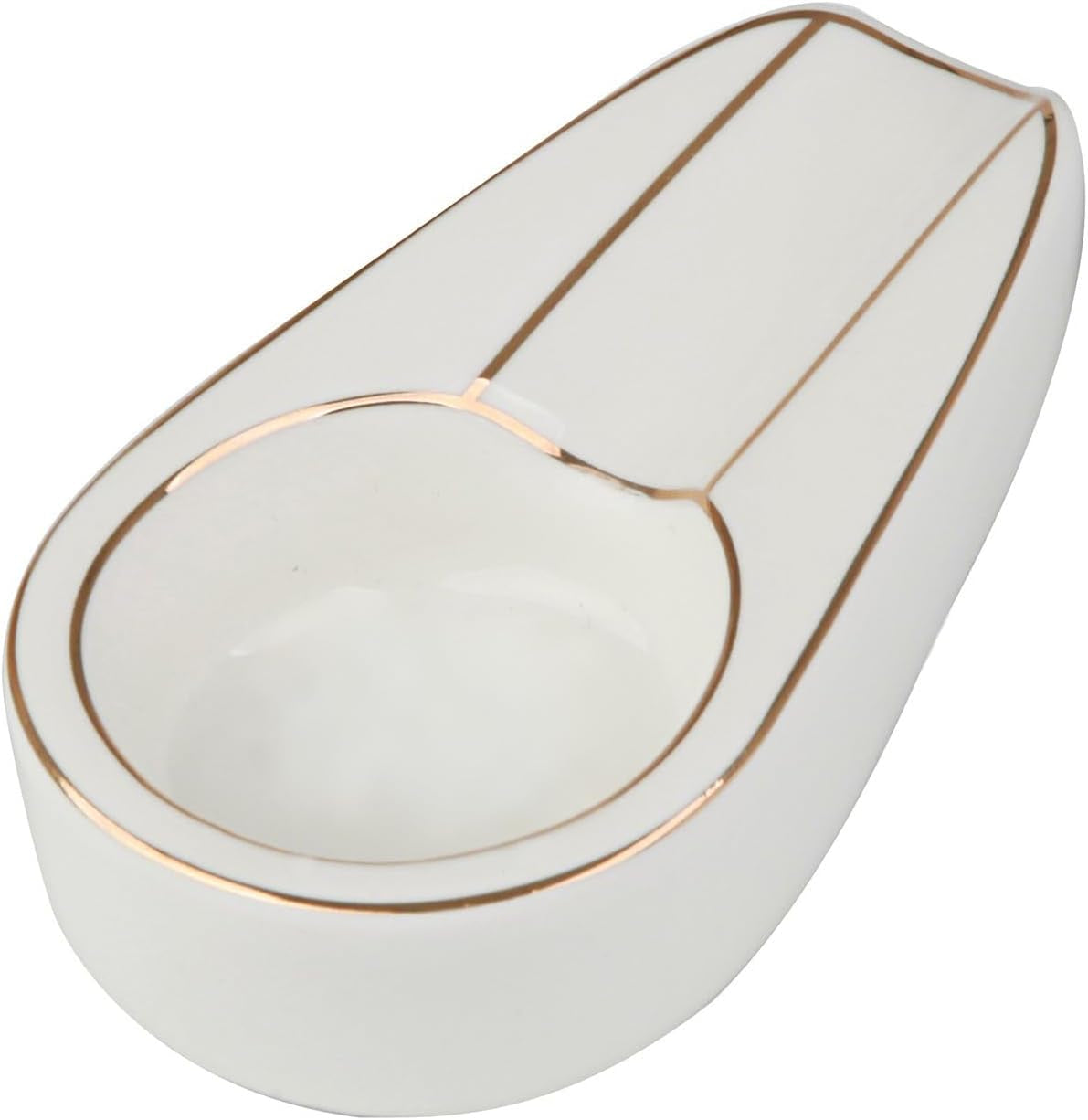 Premium White Cigar Ashtray for Outdoor Use - Stylish Ashtray for Men, Perfect for Patios and Outdoor Cigar Enthusiasts with LOGO
