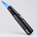 Butane Torch Lighter One-Hand Operation Lighter Adjustable Jet Flame with Safety Lock Kitchen Cooking Torch Gift Box Package (Butane Gas Not Included) (Black)
