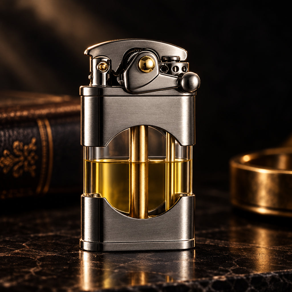 Lighter,Vintage Trench Lighter Transparent Kerosene Lighter Vintage Steam Punk Lighter-Cool Unique Mens Lighters Without