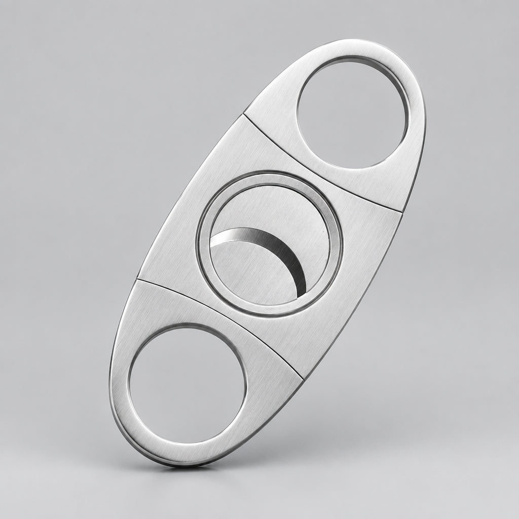 Cigar Cutter Guillotine Stainless Steel Smooth Double Blade Exquisite Cigar Clippers Cigar Accessories(2 Pack) (Silver)