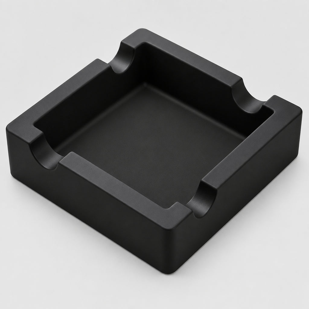 Cigar Ashtray,Silicone Outdoor Ashtray for outside Patio Indoor,Large Cigar Rests Ash Tray Outdoors,Unbreakable/Non-Slip/Burn-Resistant Ashtrays(Black)
