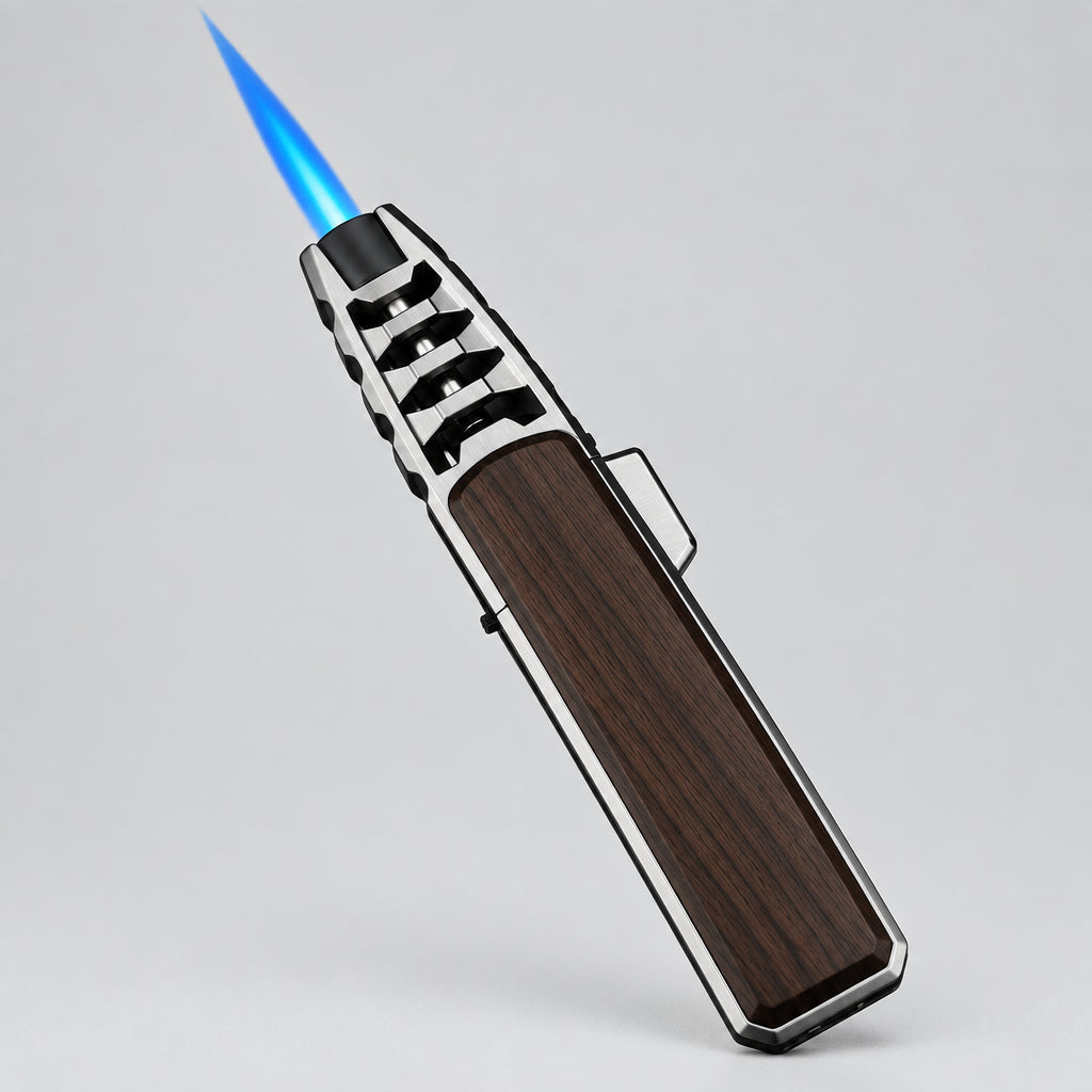 Brite Fire Torch Lighter, Bright Fire Torch Lighter, Solar Beam Torch - the Hottest Torch on Earth, Waterproof and Windproof for Kitchen,Camping Grill,Outdoor,Mens Gifts (Without Gas) (Brown)