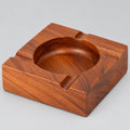 Wooden Cigar Ashtray, 5.4" Square Ash Tray with 4 Slots Holder, Outdoor & Indoor Use, Modern Table Cigar Accessories for Men, Home Decor